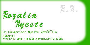 rozalia nyeste business card